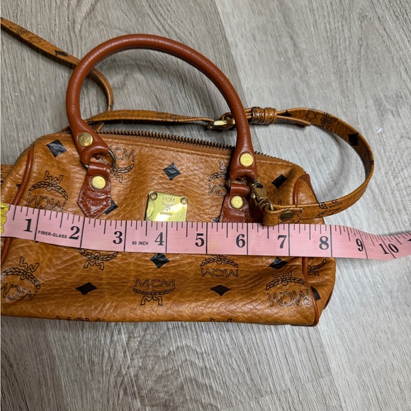 MCM Cognac Mini Bag with Gold Accents - Picture 12 of 13
